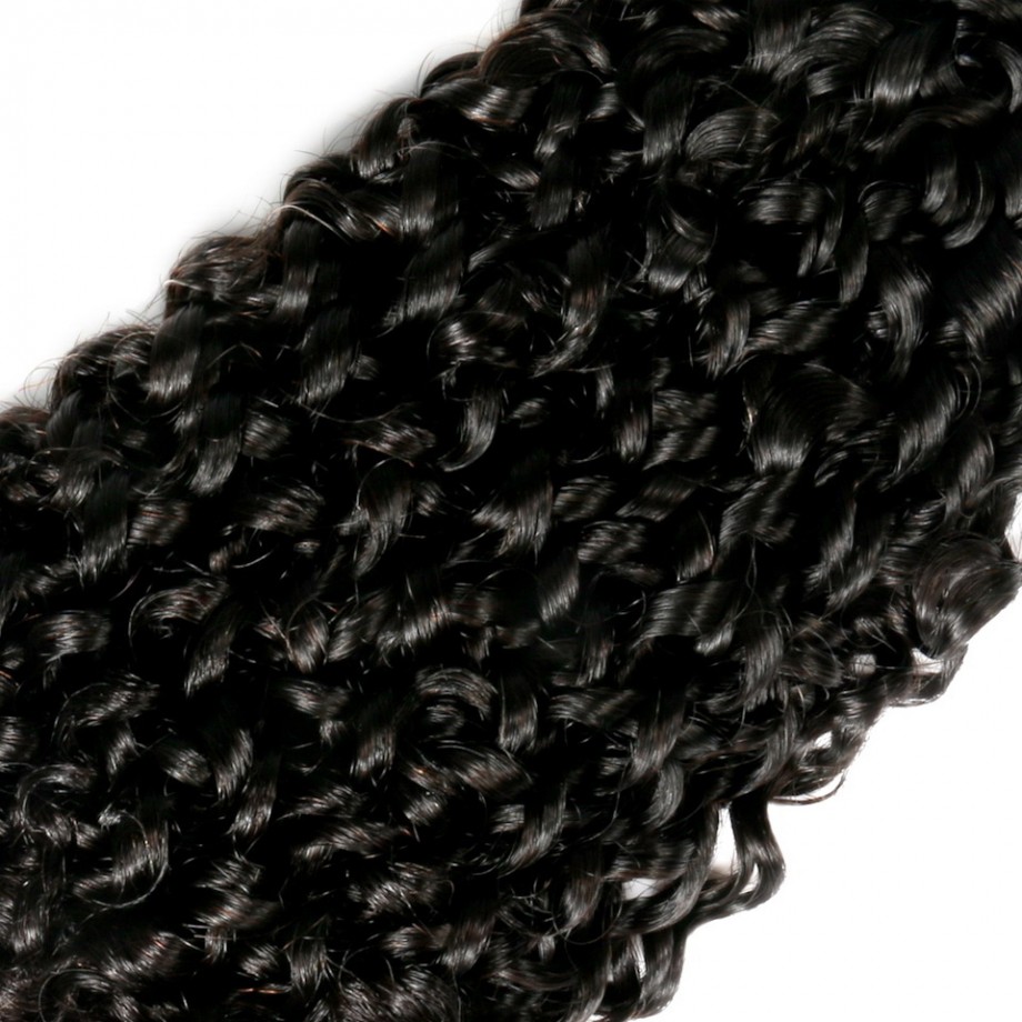 Uglam 3/4pcs Double Drawn Bundles Pissy B Curly Virgin Human Hair