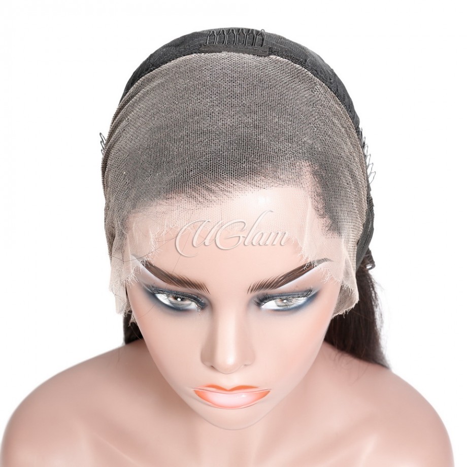 Uglam 13x4 Transparent Lace Big Frontal  Wig Stright&Body Wave