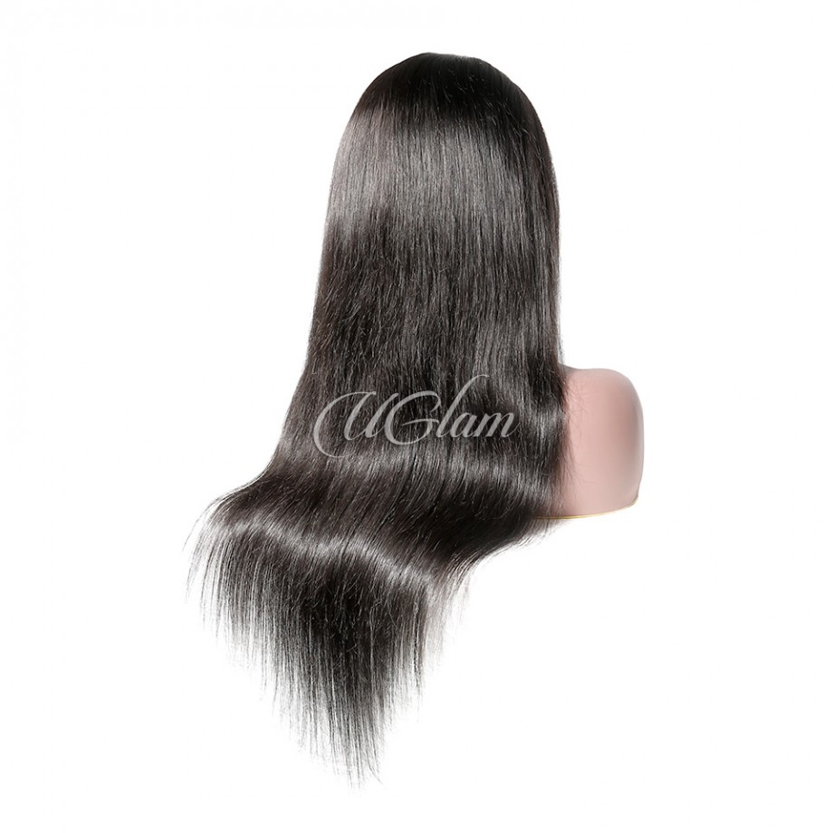 Uglam 13x4 Transparent Lace Big Frontal  Wig Stright&Body Wave