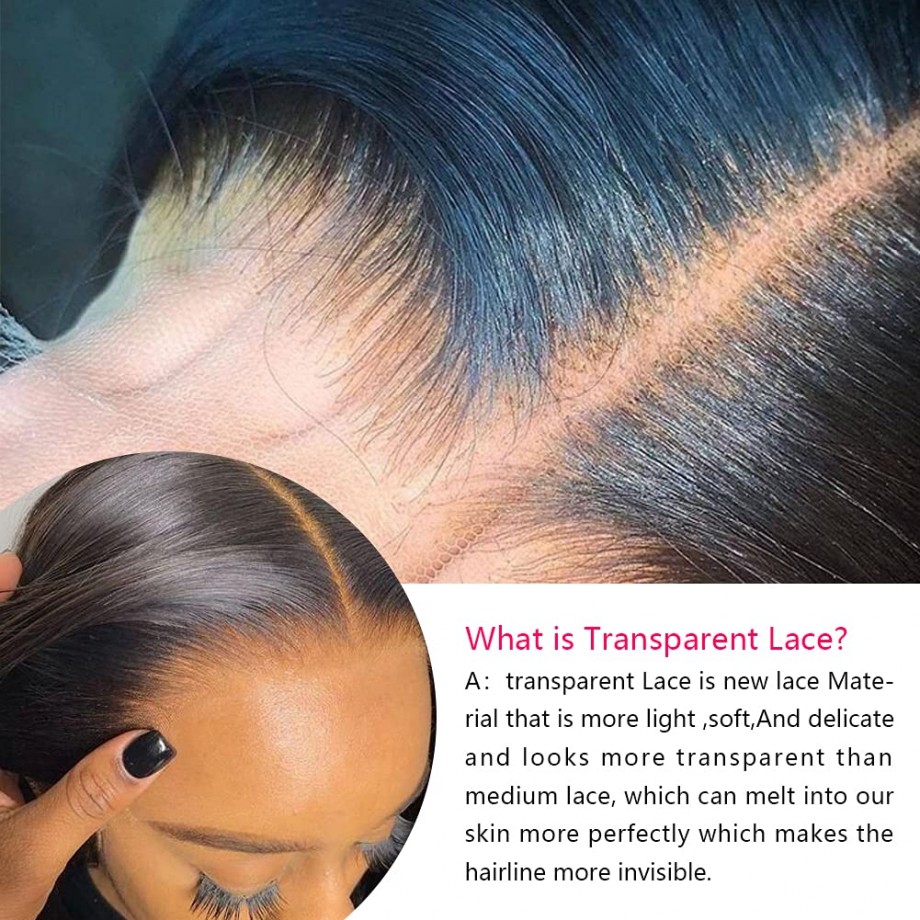 Uglam Transparent Lace Front Body Wave Wig 200% Density
