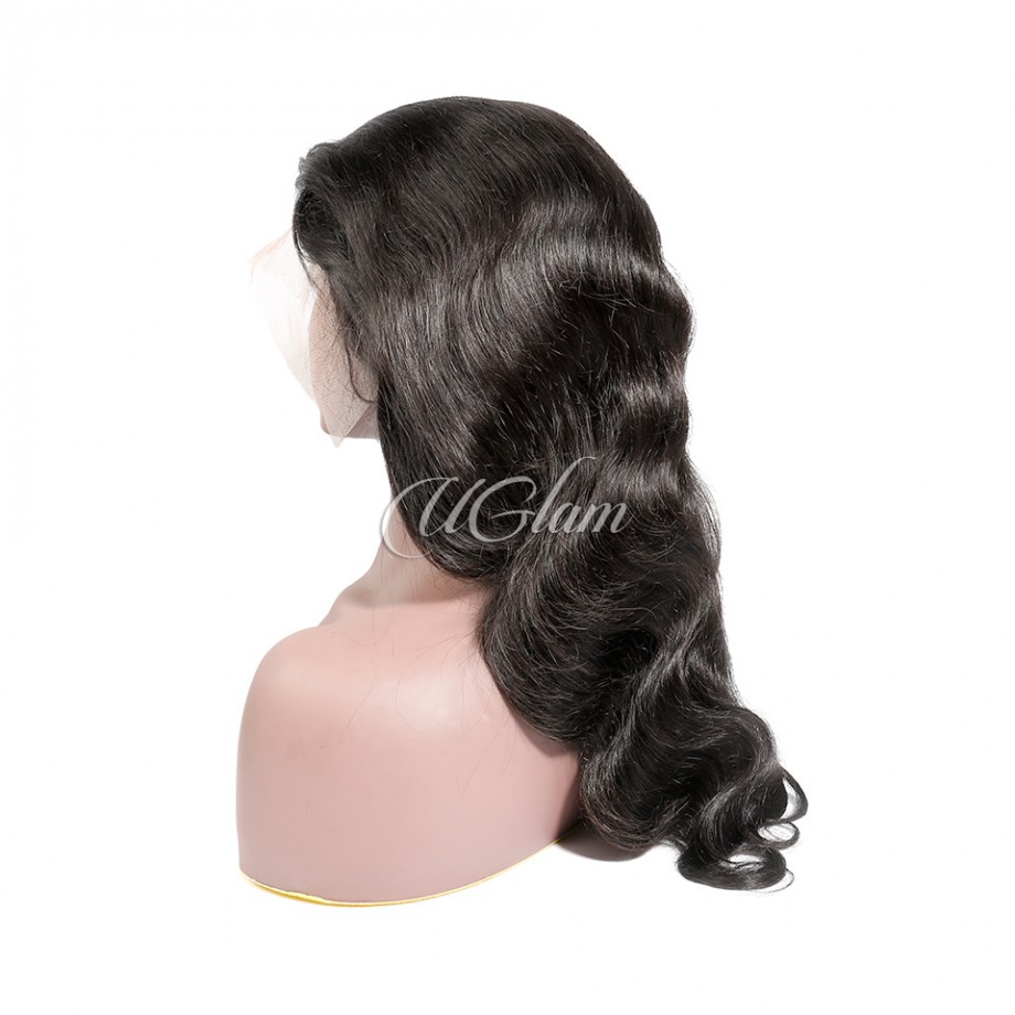 Virgin Human Hair 13x4 13x6 Transparent Lace Front Body Wave Wig 200% Density