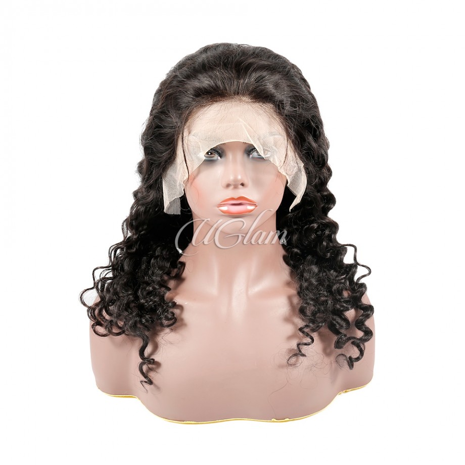 Virgin Human Hair 13x4 13x6 Transparent Lace Front Deep Wave Wig 200% Density