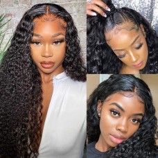 Virgin Human Hair 13x6 HD Lace Front Deep Wave Wig