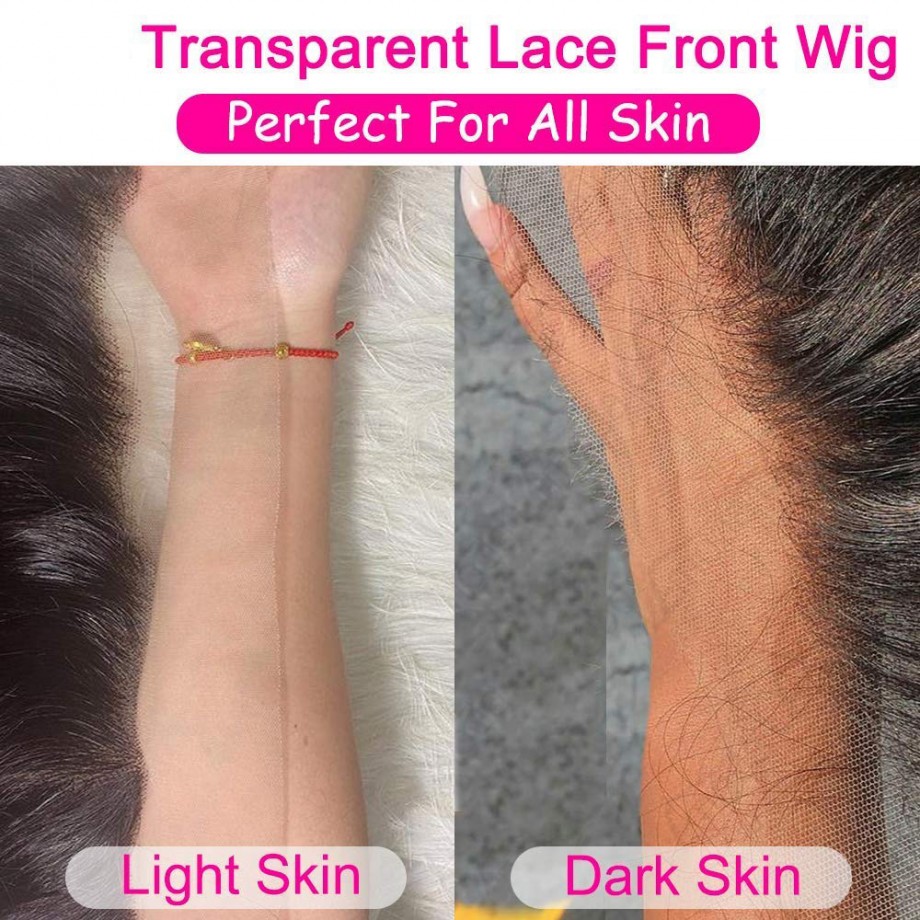 Uglam 13x6 Transparent Lace Front Deep Wave Wig 200% Density