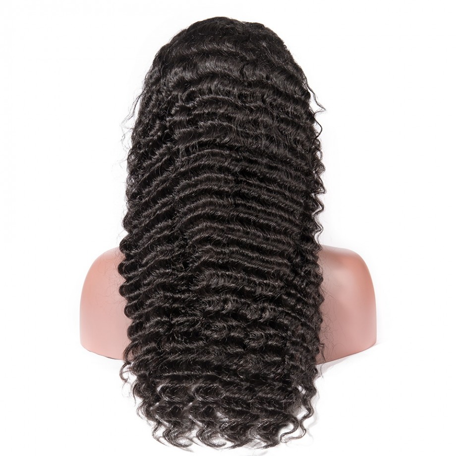 Uglam 13x6 Transparent Lace Front Deep Wave Wig 200% Density