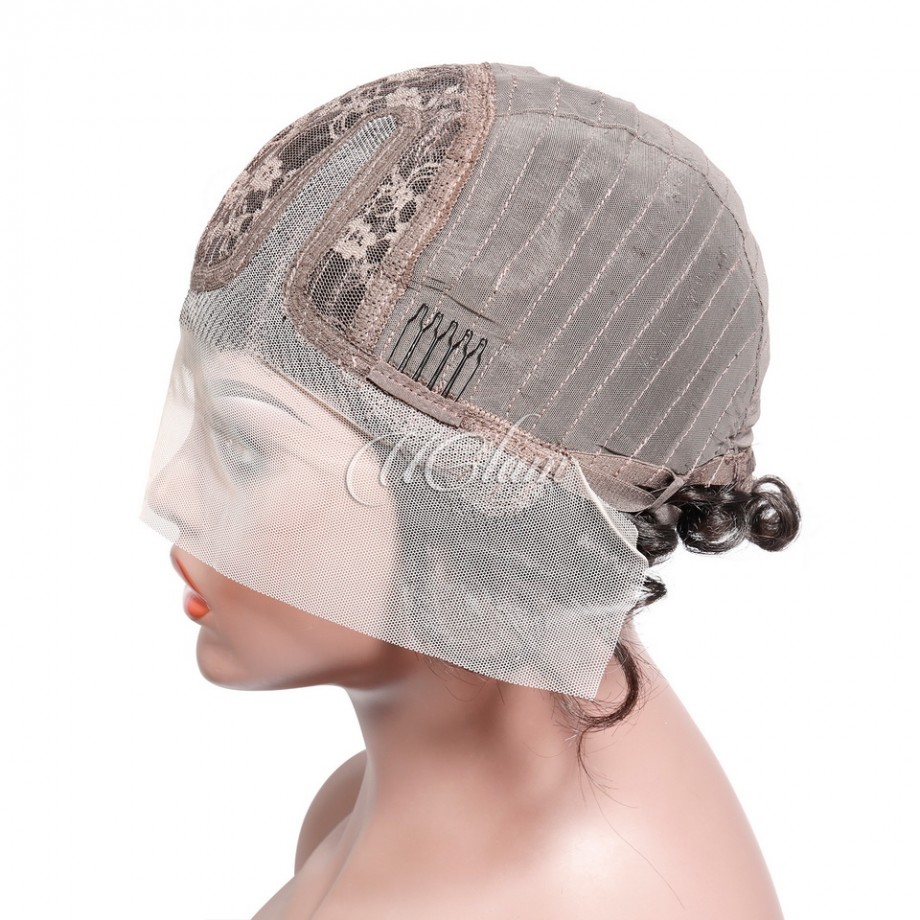 Uglam T Part Lace Front Wigs Pixie Cut Curly Hair