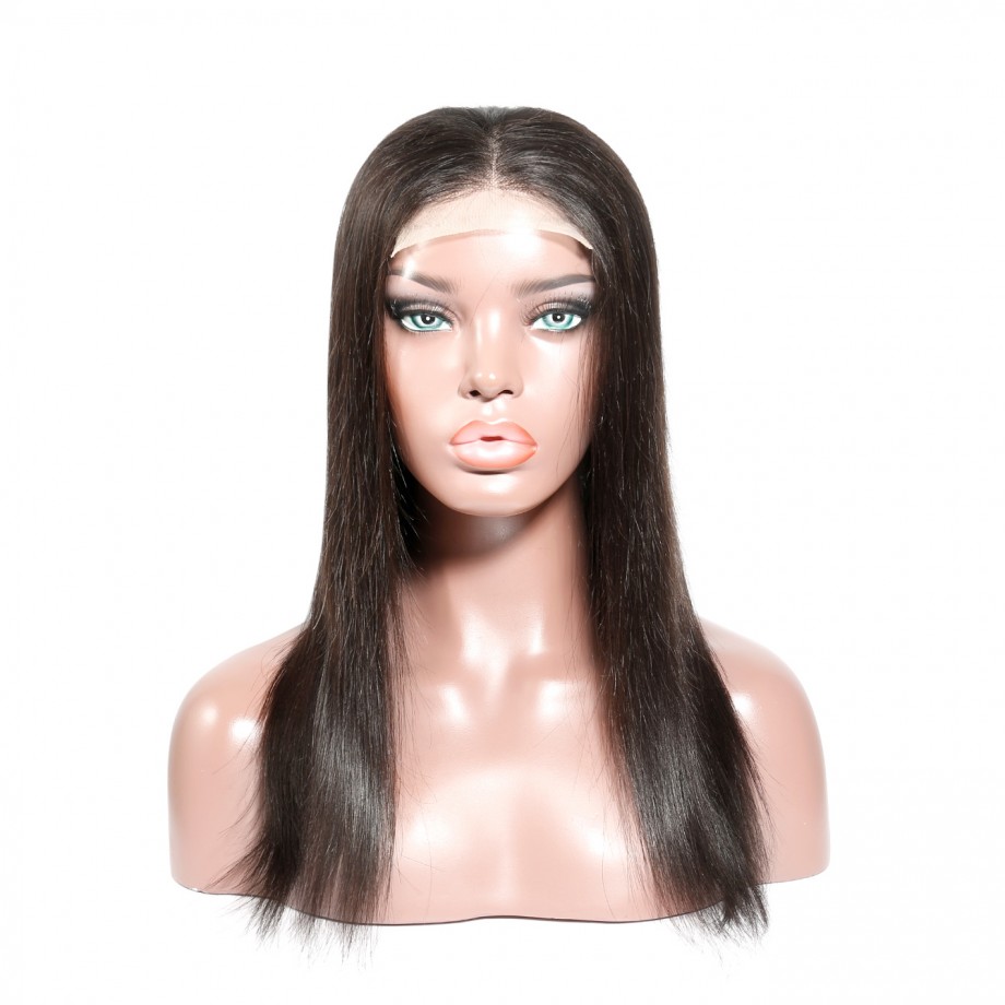 Uglam 10A Transparent 4x4/13x4 Lace Front  Wig Straight 180% Density