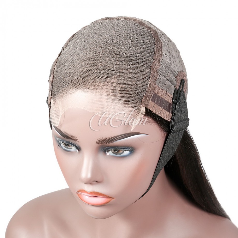 Virgin Human Hair Glueless 5x5 HD Lace Closure Straight Wig