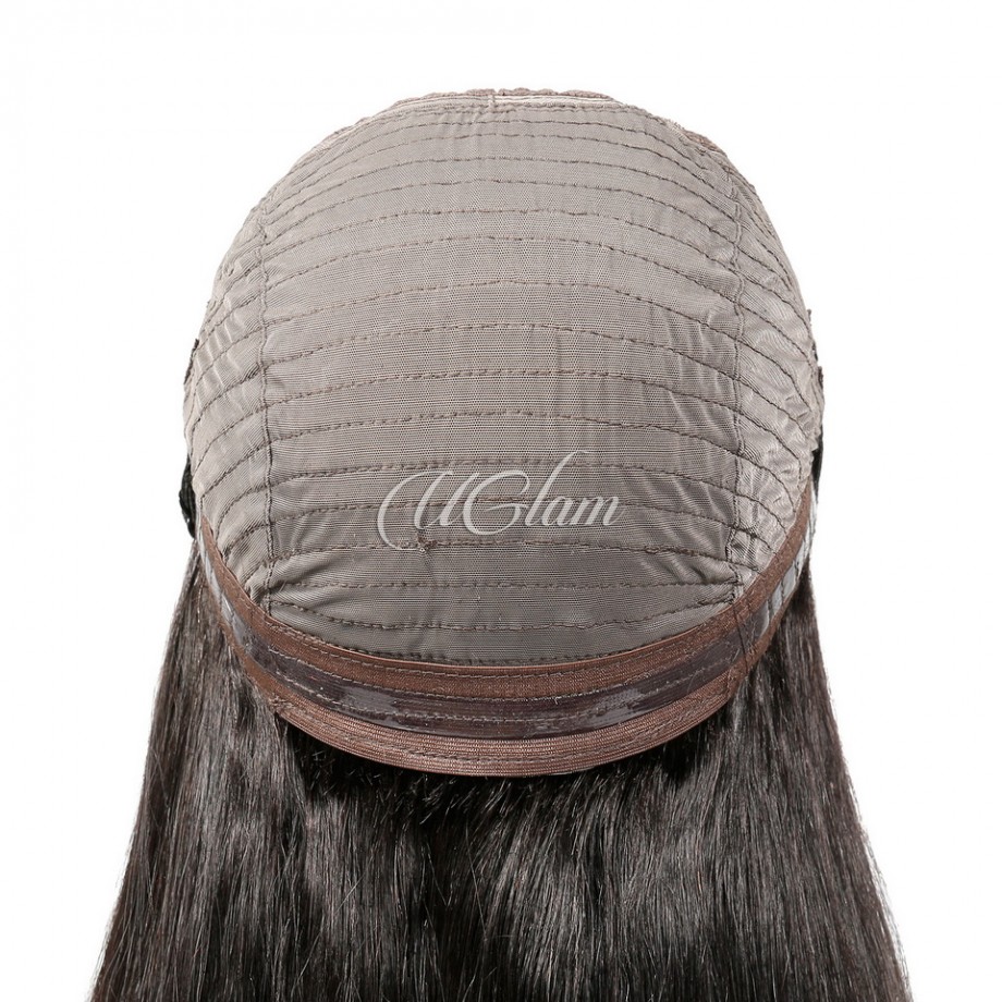 Virgin Human Hair Glueless 5x5 HD Lace Closure Straight Wig