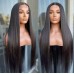 Uglam  2X6 Deep part Transparent lace Closure Straight Wig 200%