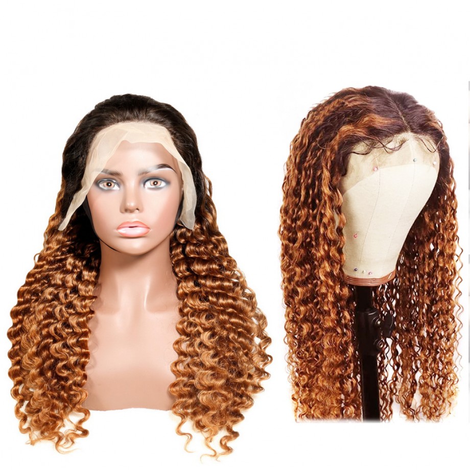 Uglam 1B/30 13x4  Lace Frontal Wig Deep Wave
