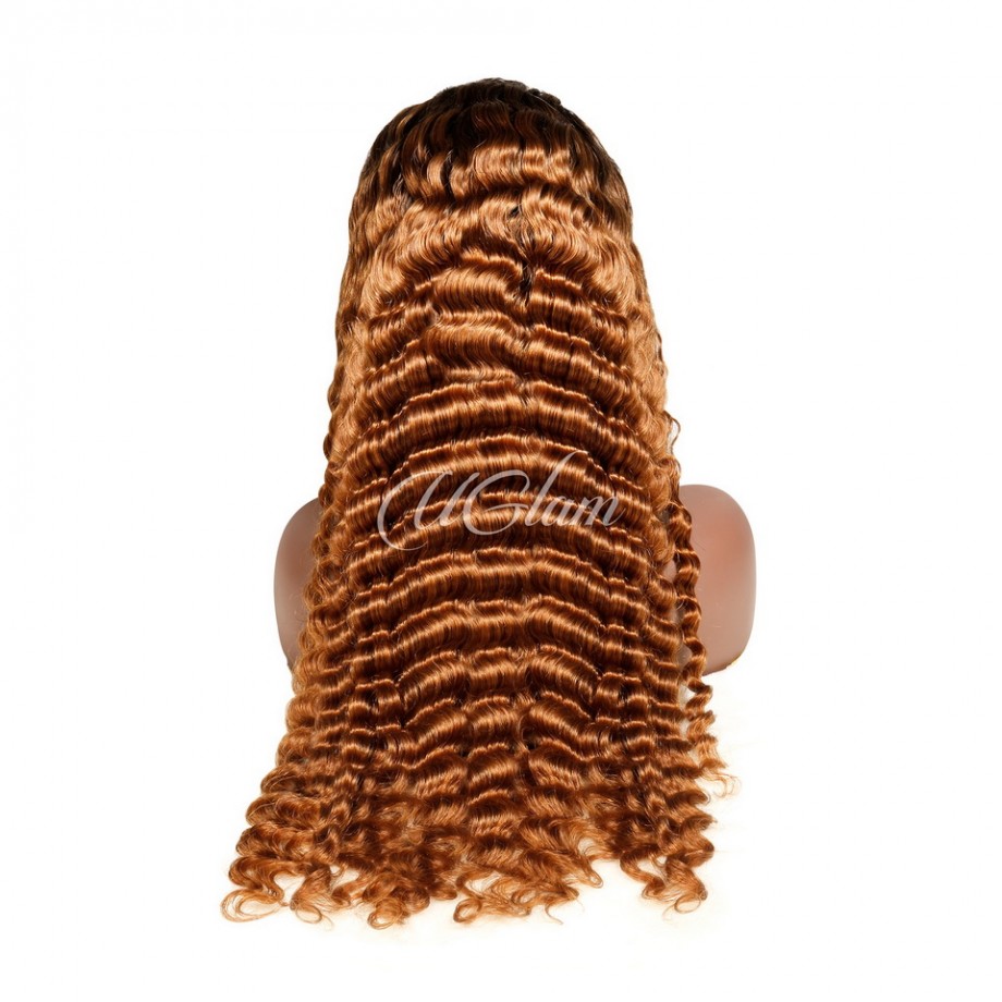 Uglam 1B/30 13x4  Lace Frontal Wig Deep Wave