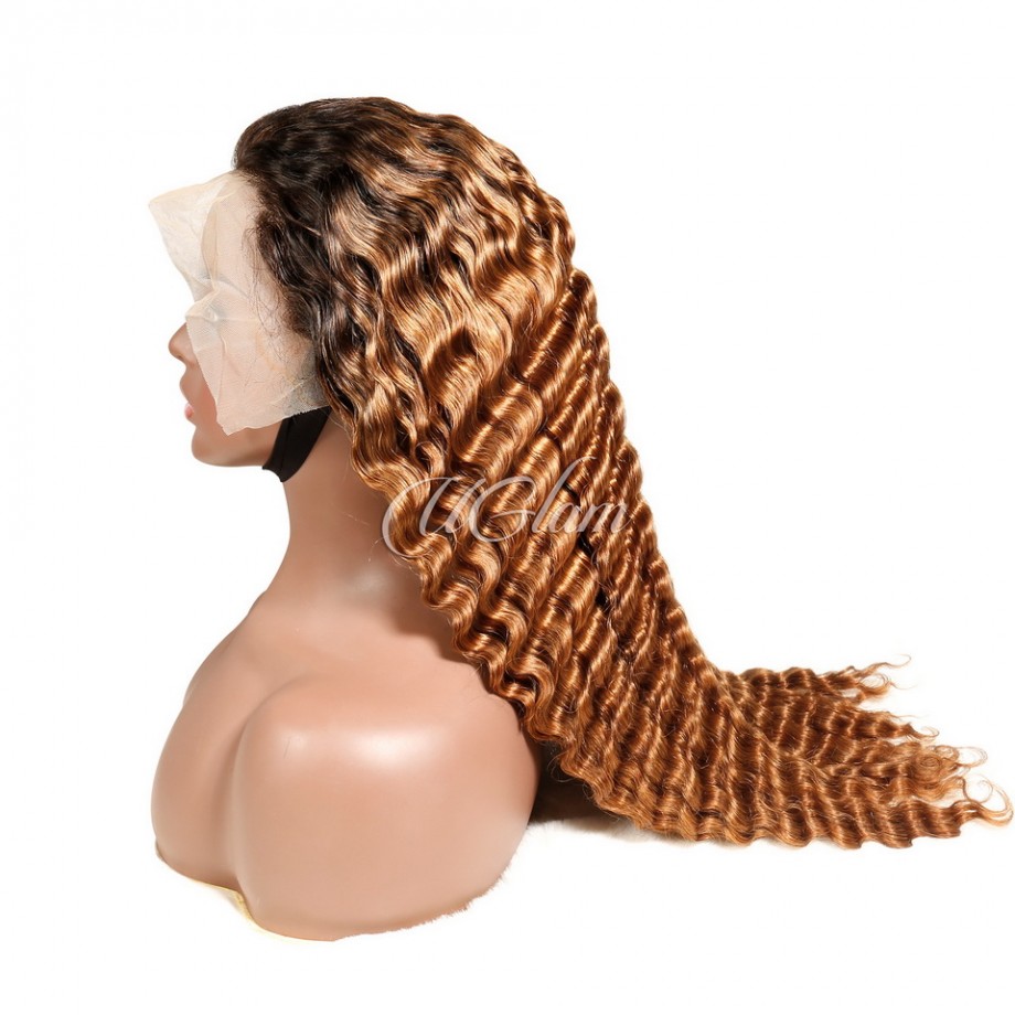 Uglam 1B/30 13x4  Lace Frontal Wig Deep Wave
