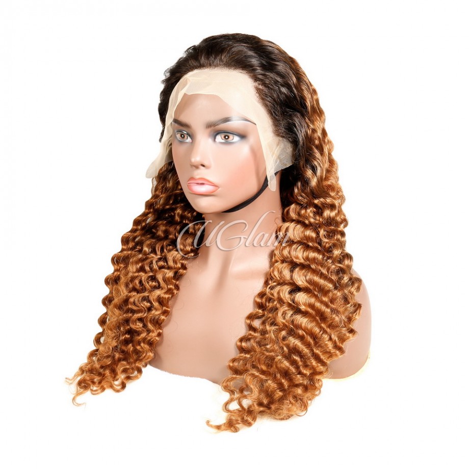 Uglam 1B/30 13x4  Lace Frontal Wig Deep Wave