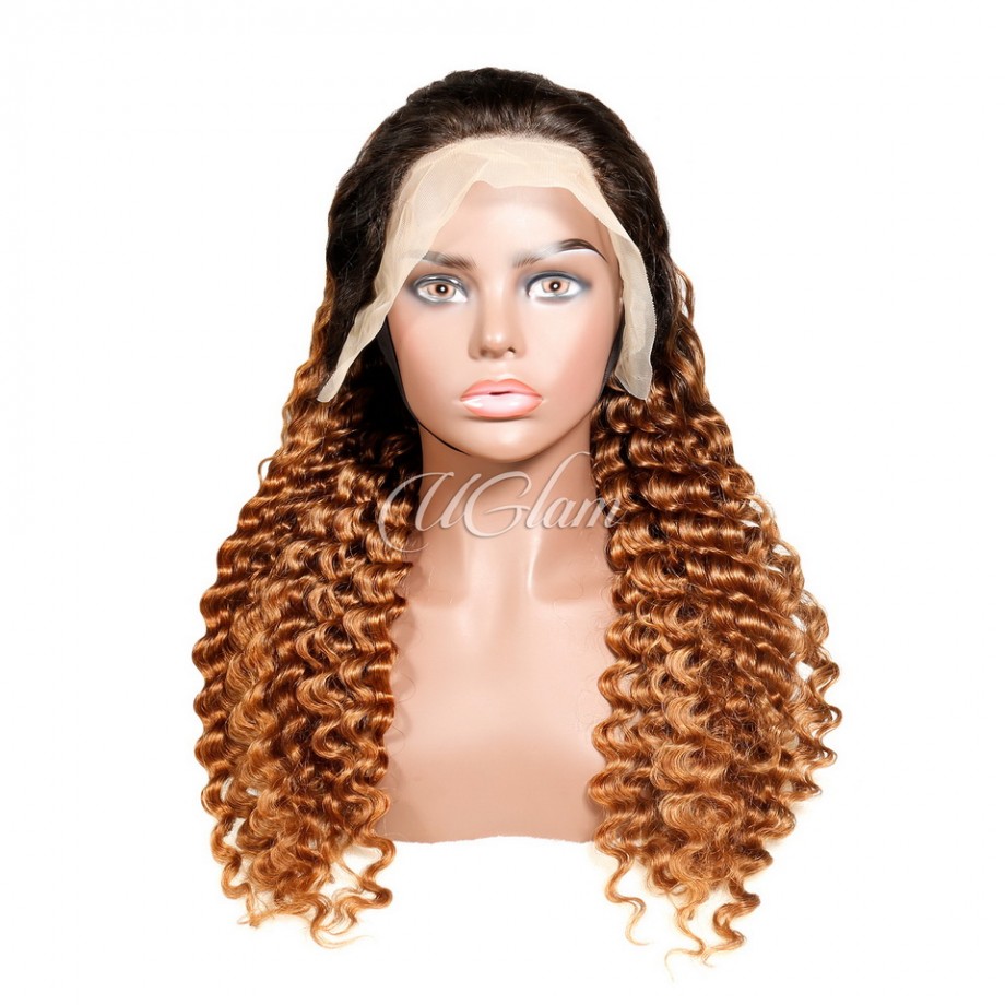 Uglam 1B/30 13x4  Lace Frontal Wig Deep Wave