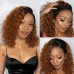 Uglam Ombre 1B/30 Cheaper Water Wave Curly Bob Wigs Transaprent Lace Human Hair 