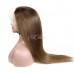 Human Hair 13x4 Transparent Lace Front  #4 Brown Color Straight Wigs