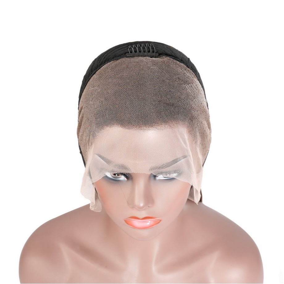 Human Hair 13x4 Transparent Lace Front  #6 Color Straight Wigs