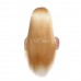 Uglam 13x4 Transparent Lace Front Wigs #27 Blonde Color Straight Hair