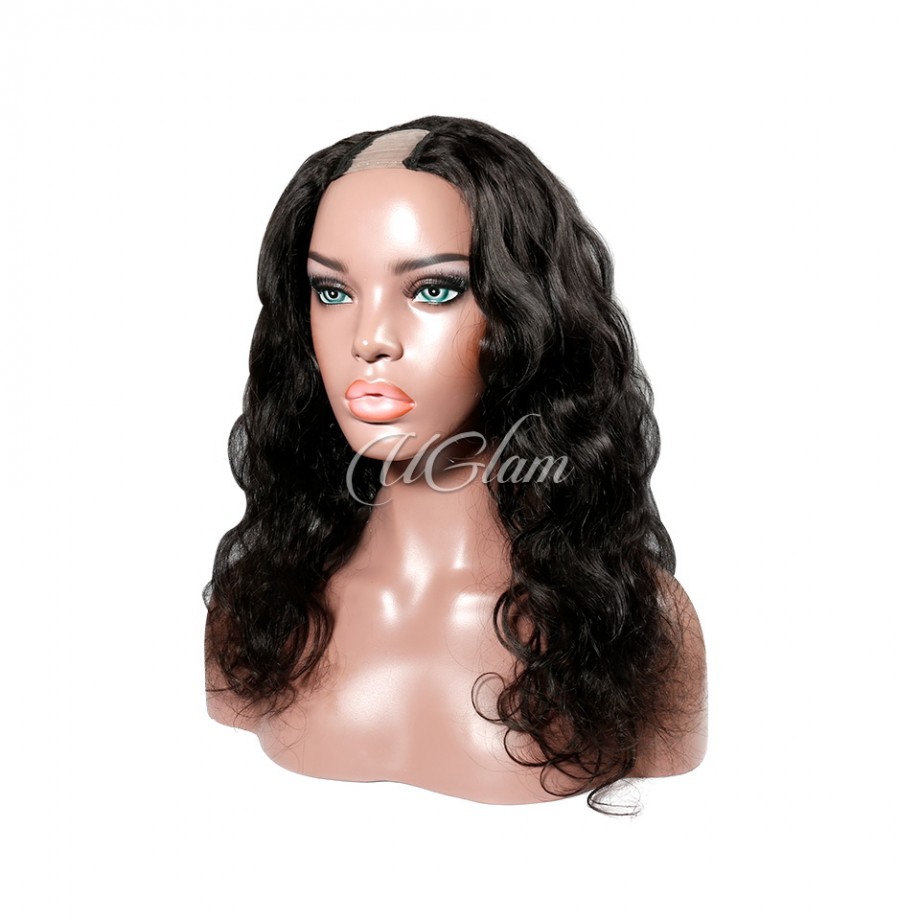 U Part Body Wave Human Hair Wig