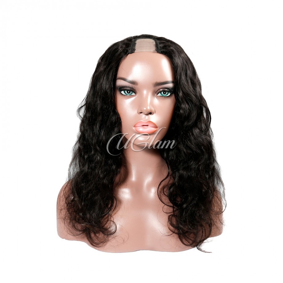 U Part Body Wave Human Hair Wig