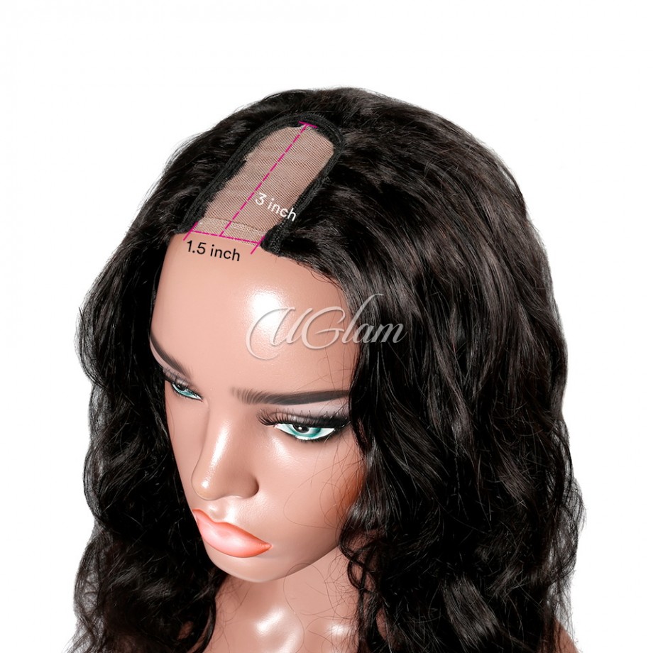 U Part Body Wave Human Hair Wig
