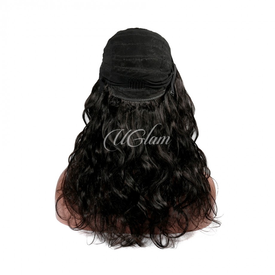 U Part Body Wave Human Hair Wig
