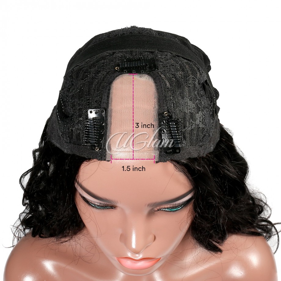 U Part Body Wave Human Hair Wig