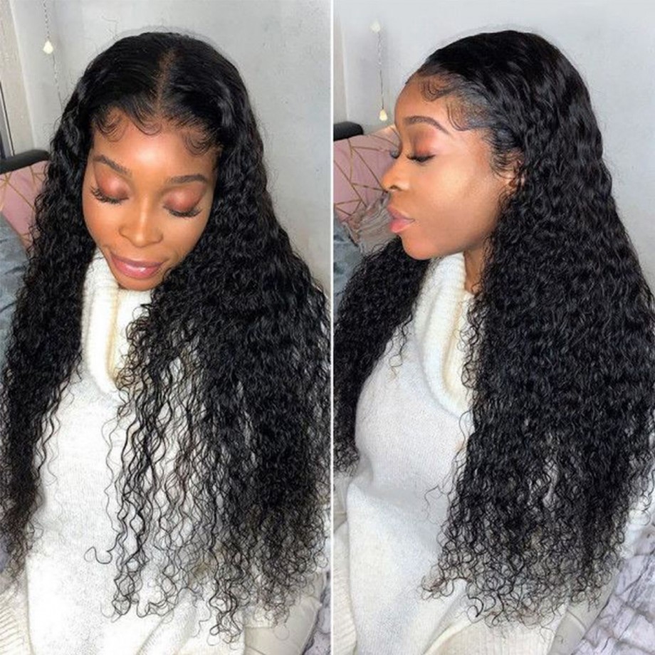U Part Water Wave Human Hair Wig