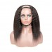 U Part Kinky Straight Human Hair Wig