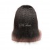 U Part Kinky Straight Human Hair Wig