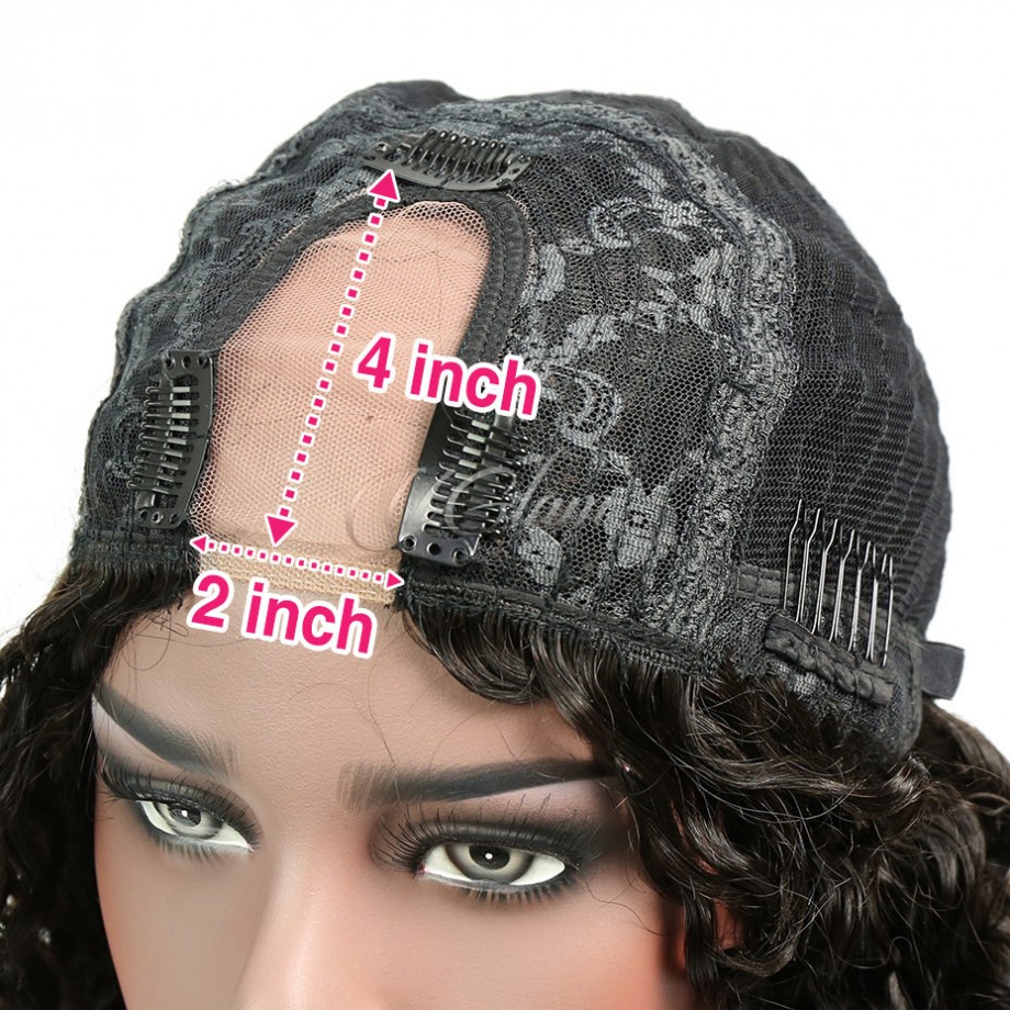 Uglam Afro Kinky Curly U&V Part Wigs