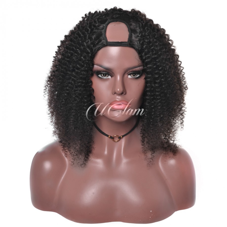 Uglam Afro Kinky Curly U&V Part Wigs