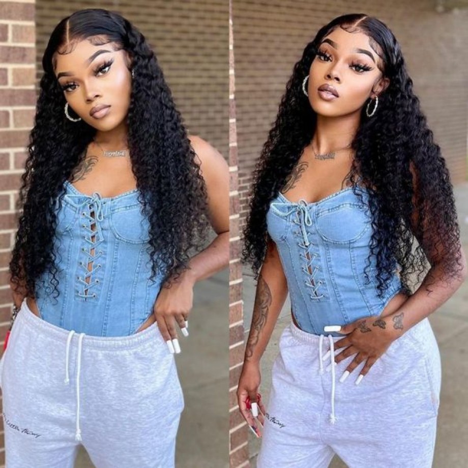 Uglam 360 Lace Front Wigs Deep Wave 180% Density