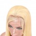 Virgin 360 Lace Front #613 Honey Blonde Color Straight Human Hair Wigs 150% Density