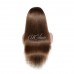 Human Hair 13x4 Transparent Lace Front Wigs #2 Brown Color Straight Hair