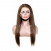 Uglam 13x4 Transparent Lace Front Wigs #2 Brown Color Straight Hair