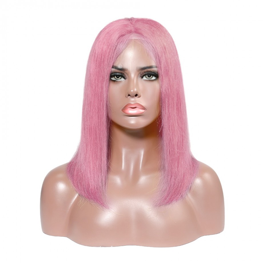Uglam Color 4X4 Lace Front Bob Wig Straight