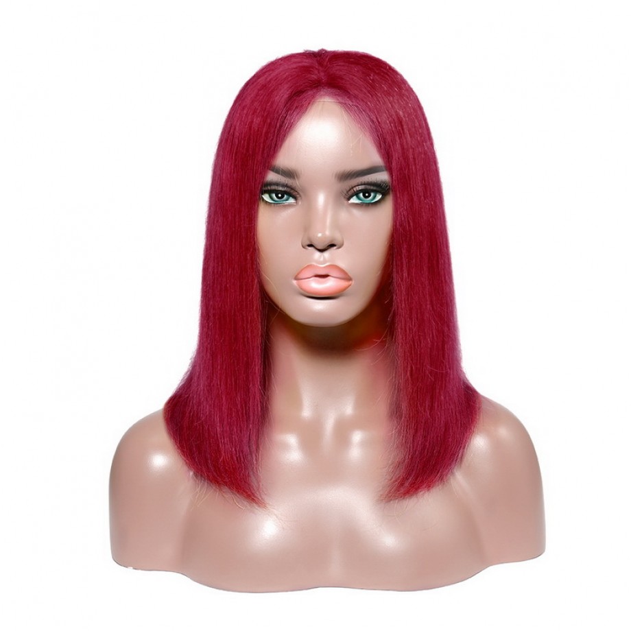Uglam Color 4X4 Lace Front Bob Wig Straight