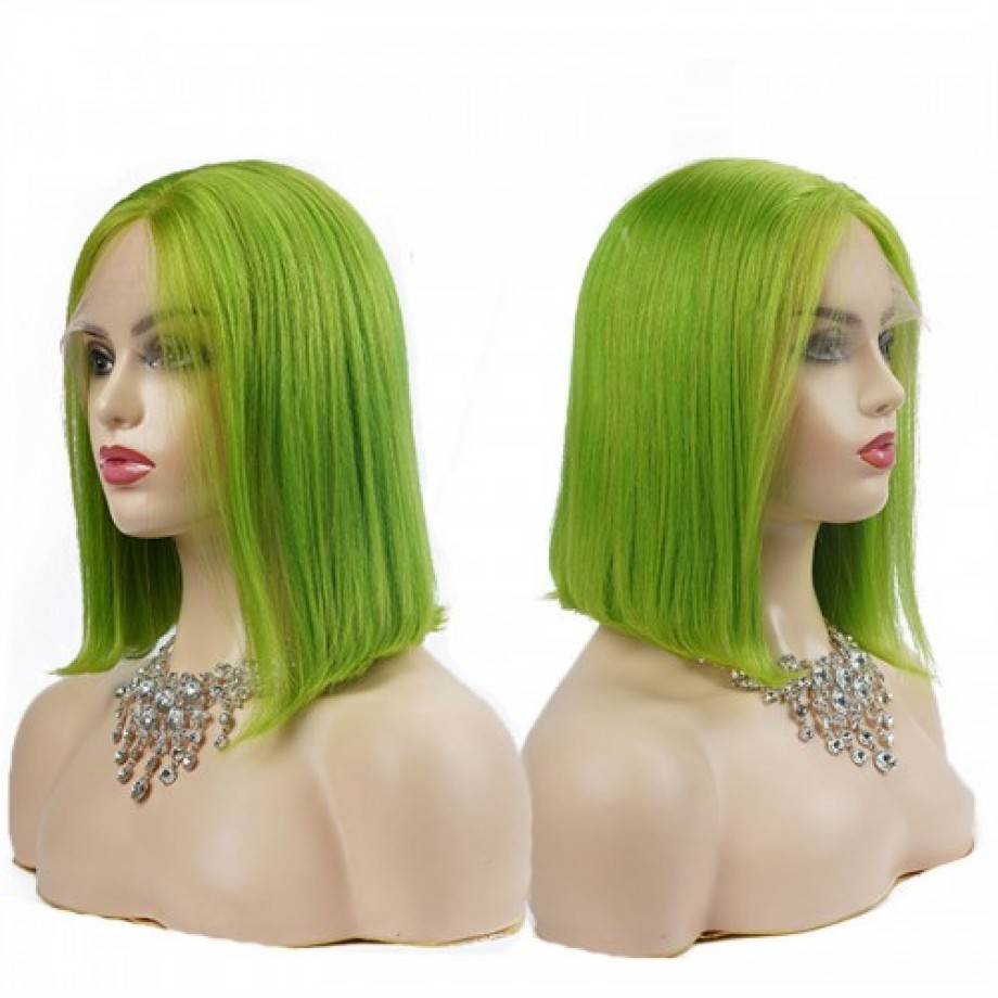 Uglam Color 13X4 Lace Closure Bob Wig Straight