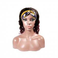Uglam 1B/530 Color Headband Wigs Deep Wave No PrePlucked Hairline