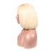 Uglam 613 Honey blonde Bob Lace Front Wigs With Bangs