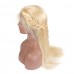 Virgin 13X4 Lace Front #613 Blonde Color Straight Human Hair Wigs 150% Density