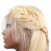 Virgin 13X4 Lace Front #613 Blonde Color Straight Human Hair Wigs 150% Density
