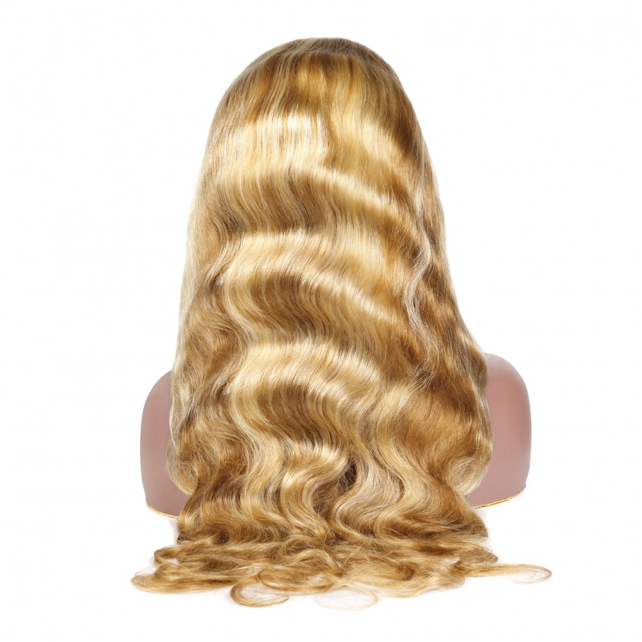 Uglam 13X4 Lace Front Wigs 30/613 Blonde Color Body Wave 