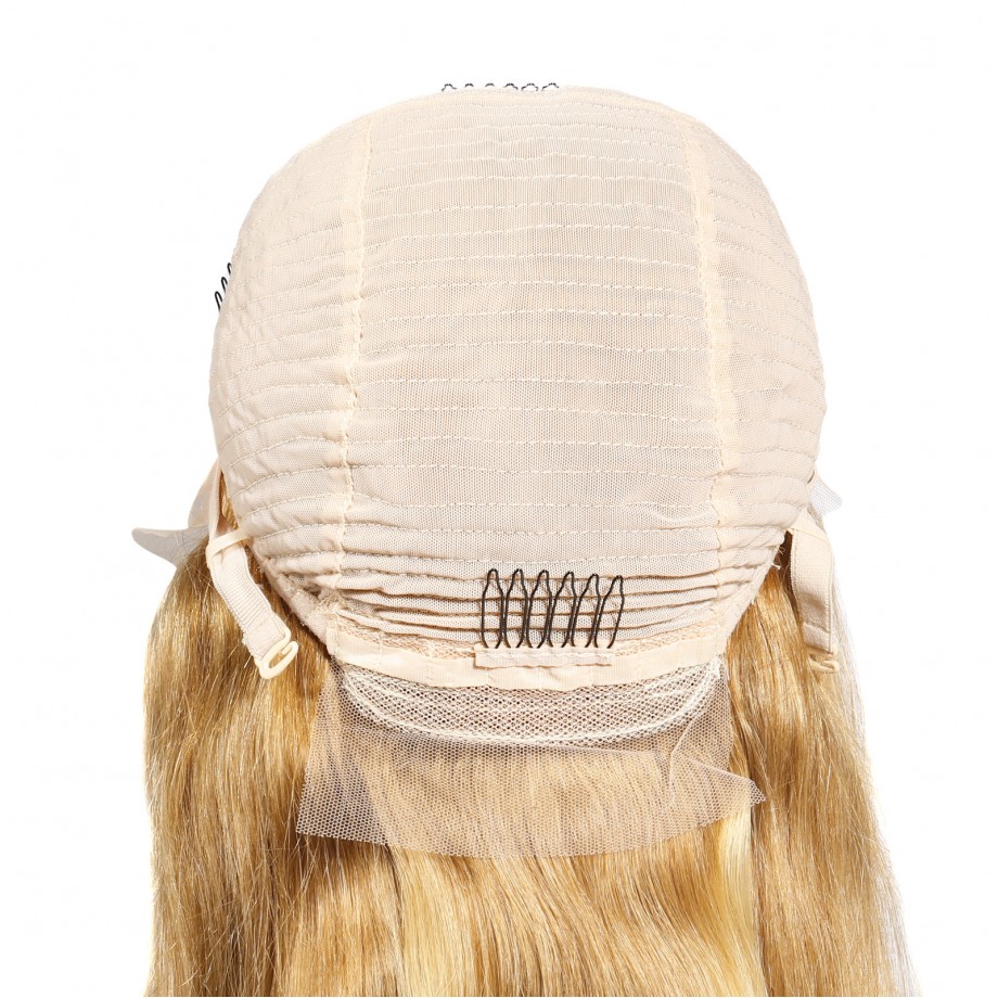 Uglam 13X4 Lace Front Wigs 30/613 Blonde Color Straight 150% Density