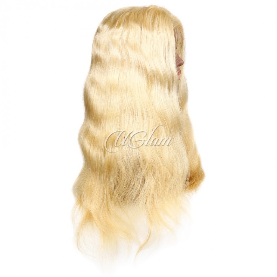 Uglam 13X4 Lace Front Wigs 613 Blonde Color Body Wave 150% Density