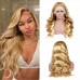 Uglam 13X4 Lace Front Wigs 30/613 Blonde Color Body Wave 