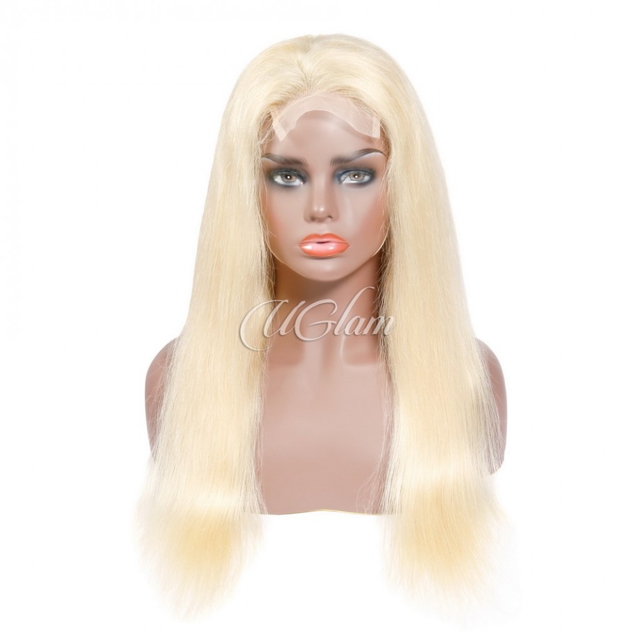 Virgin 4x4 5x5 Lace Closure #613 Blonde Color Straight Human hair WIgs