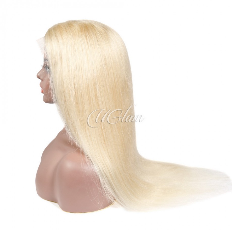 Virgin 4x4 5x5 Lace Closure #613 Blonde Color Straight Human hair WIgs